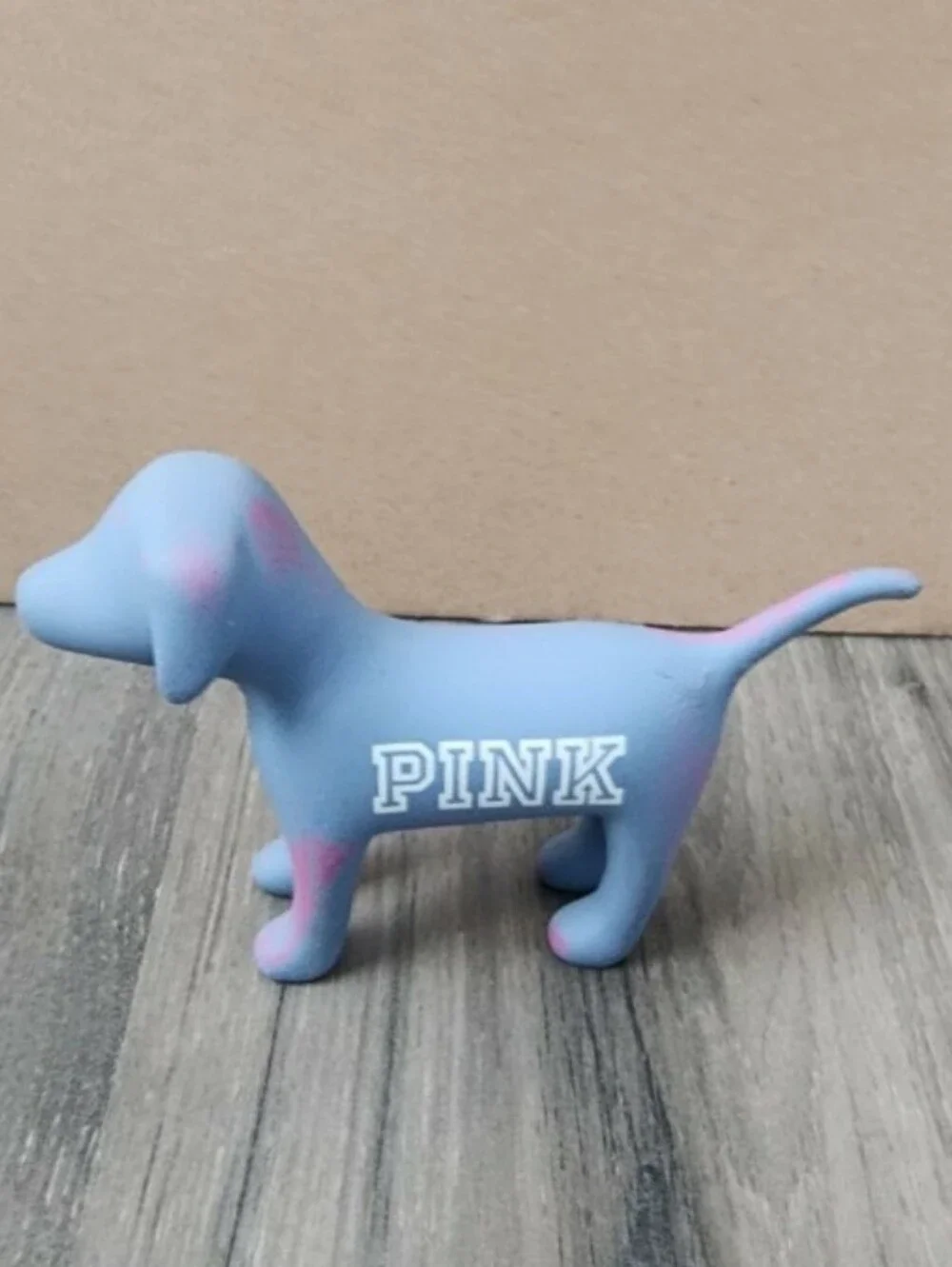 PINK Victoria's Secret Blue and Dog Figurine Display
